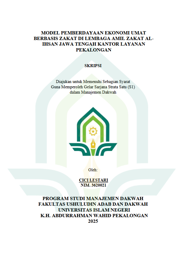 Image of Model Pemberdayaan Ekonomi Umat Berbasis Zakat Di Lembaga Amil Zakat Al-Ihsan Jawa Tengah Kantor Layanan Pekalongan