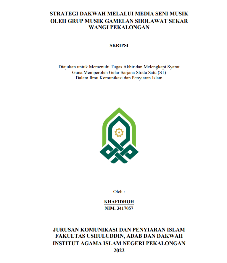 Image of Strategi Dakwah Melalui Media Seni Musik Olewh Grup Musik Gamelan Sholawat Sekar Wangi Pekalongan