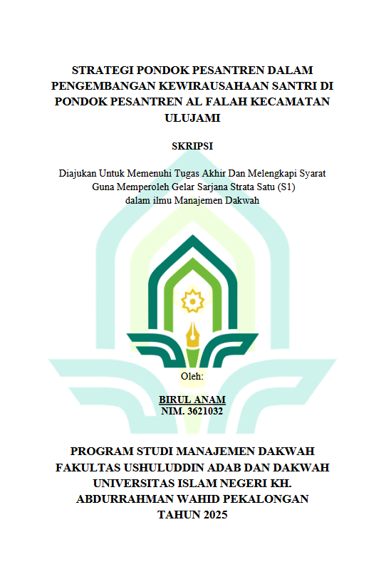 Image of Strategi Pondok Pesantren Dalam Pengembangan Kewirausahaan Santri Di Pondok Pesantren Al Falah Kecamatan Ulujami