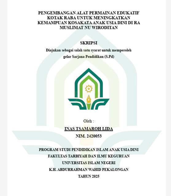 Image of Pengembangan Alat Permainan Edukatif Kotak Raba Untuk Meningkatkan Kemampuan Kosakata Anak Usia Dini di RA Muslimat Nu Wiroditan