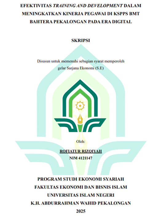 Image of Efektivitas Training and Development Dalam Meningkatkan Kinerja Pegawai Di KSPPS BMT Bahtera Pekalongan Pada Era Digital