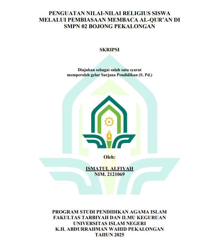 Image of Penguatan Nilai-Nilai Religius Siswa Melalui Pembiasaan Membaca Al-Qur'an Di SMPN 02 Bojong Pekalongan