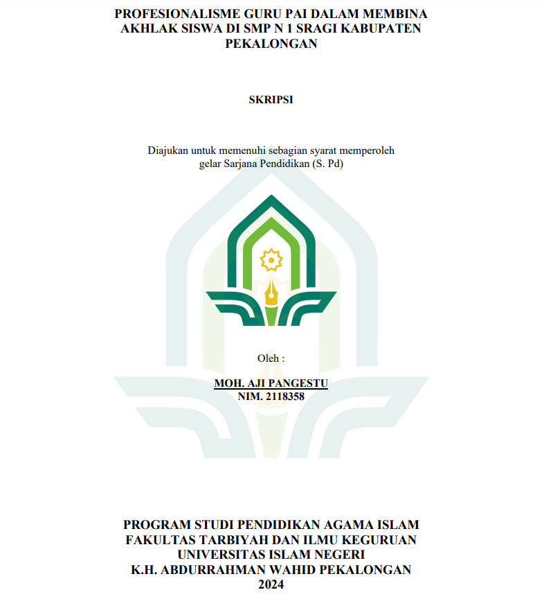 Image of Profesionalisme Guru PAI Dalam Membina Akhlak Siswa Di SMP N 1 Sragi Kabupaten Pekalongan
