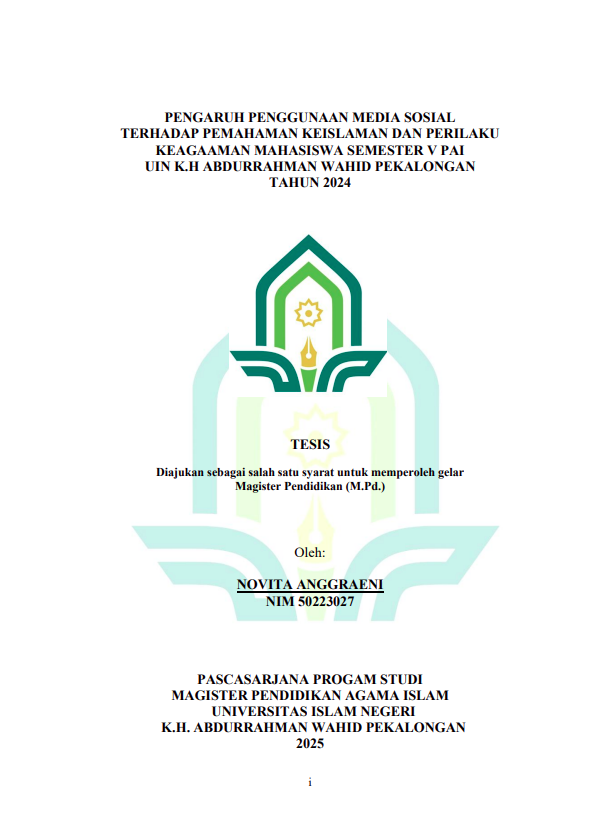 Image of Pengaruh Penggunaan Media Sosial Terhadap Pemahaman Keislaman Dan Perilaku Keagaaman Mahasiswa Semester V PAI UIN K.H Abdurrahman Wahid Pekalongan Tahun 2024