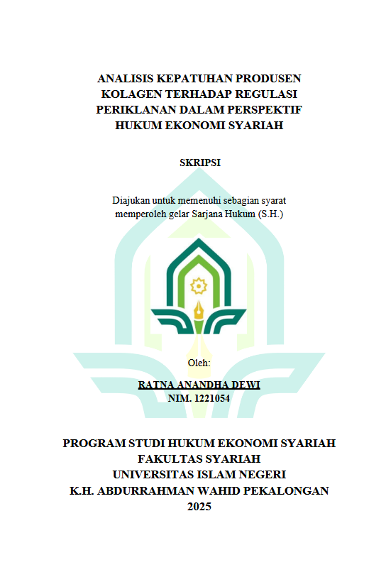 Image of Analisis Kepatuhan Produsen Kolagen Terhadap Regulasi Periklanan Dalam Perspektif Hukum Ekonomi Syariah