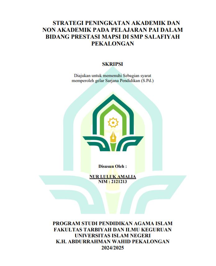 Image of Strategi Peningkatan Akademik dan Non Akademik Pada Pelajaran PAI Dalam Bidang Prestasi MAPSI di SMP Salafiyah Pekalongan