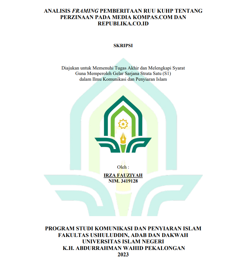 Image of Analisis Framing Pemberitaan RUU KUHP tenatng Perzinaan pada Media Kompas.Com dan Republika.com.id)
