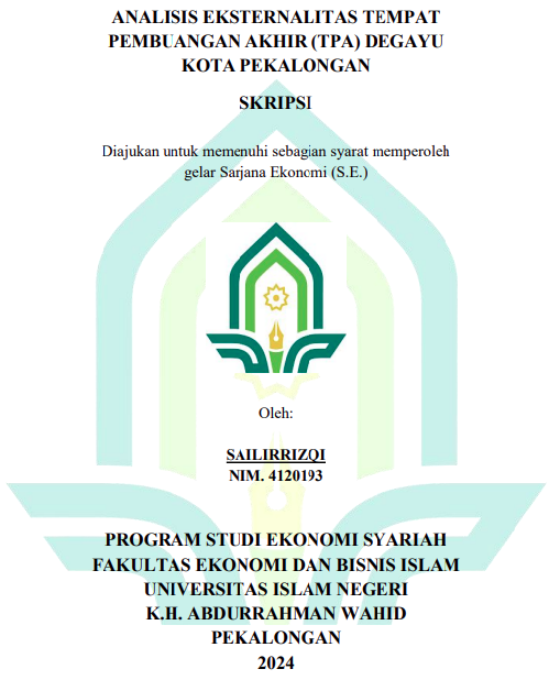 Image of Analisis Eksternalitas Tempat Pembuangan Akhir (TPA) Degayu Kota Pekalongan