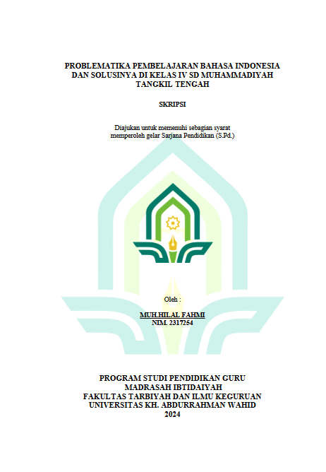 Image of Problematika Pembelajaran Bahasa Indonesia Dan Solusinya Di Kelas IV SD Muhammadiyah Tangkil Tengah