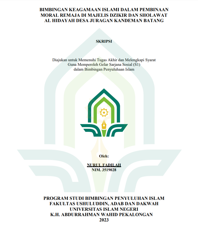 Image of Bimbingan Keagamaan Islami dalam Pembinaan Moral Remaja di Majelis Dzikir dan Sholawat Al-Hidayah Desa Juragan Kandeman Batang