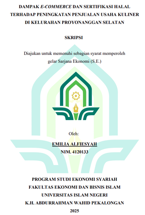 Image of Dampak E-Commerce dan Sertifikasi Halal Terhadap Peningkatan Penjualan Usaha Kuliner di Kelurahan Proyonanggan Selatan