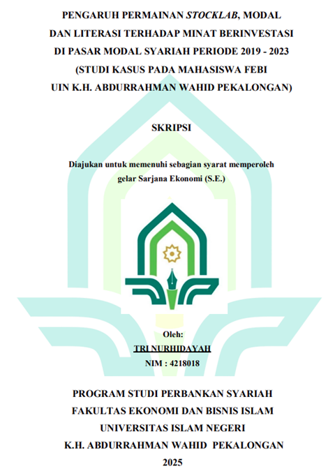 Image of Pengaruh Permainan Stocklab, Modal dan Literasi Terhadap Minat Berinvestasi di Pasar Modal Syariah Periode 2019-2023 (Studi Kasus Pada Mahasiswa FEBI UIN K.H. AbdurrahmanWahid Pekalongan)