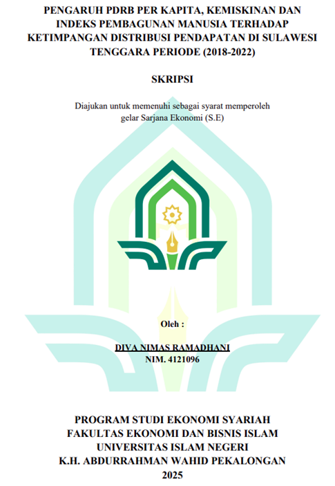 Image of Pengaruh PDRB Per Kapita, Kemiskinan dan Indeks Pembangunan Manusia Terhadap Ketimpangan Distribusi Pendapatan di Sulawesi Tenggara Periode (2018-2022)