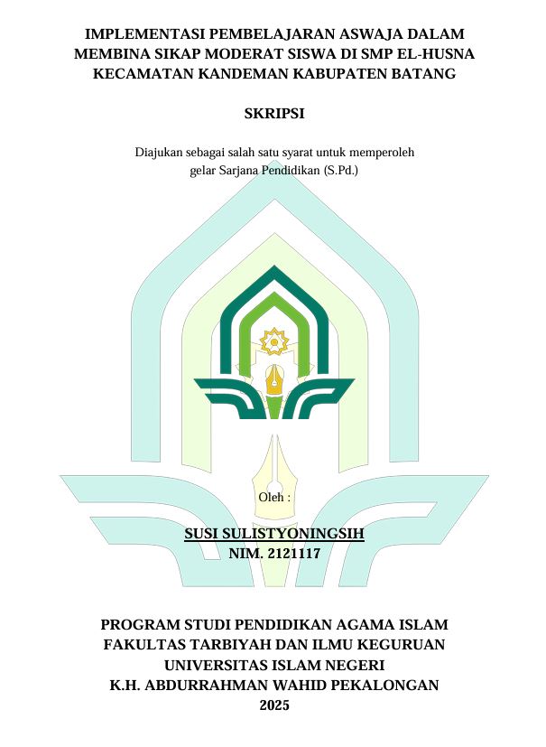 Image of Implementasi Pembelajaran Aswaja Dalam Membina Sikap Moderat Siswa Di SMP El-Husna Kecamatan Kandeman Kabupaten Batang