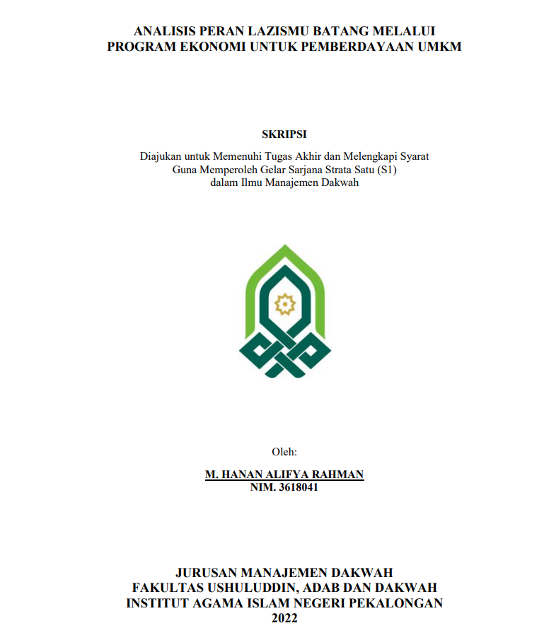 Image of Analisis Peran Lazisnu Batang Melalui Program Ekonomi untuk Pemberdayaan UMKM