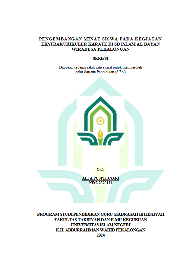 Image of Pengembangan Minat Siswa Pada Kegiatan Ekstrakulikuler Karate Di SD Islam Al Bayan Wiradesa Pekalongan