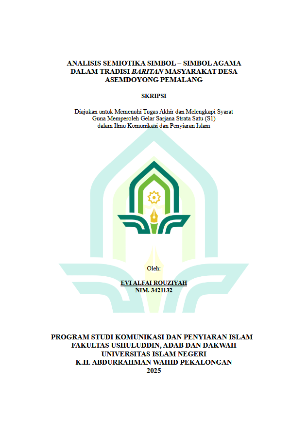 Image of Analisis Semiotika Simbol-Simbol Agama Dalam Tradisi Baritan Masyarakat Desa Asamdoyong Pemalang