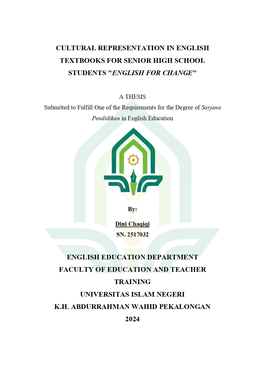 Image of Cultural Representation In English Textbooks For Senior High School Students 