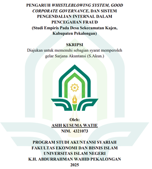 Image of Pengaruh Sistem Pengendalian Internal dan Kualitas Sumber Daya Manusia Terhadap Kinerja Pemerintah Desa Dengan Akuntabilitas Sebagai Variabel Moderasi (Studi Pada Kecamatan Pekalongan Timur)