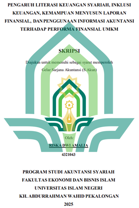 Image of Pengaruh Literasi Keuangan Syariah, Inklusun keuangan Keamanan Menyusun Laporan Finansial, Dan Penggunaan Informasi Akuntansi Terhadap Performa Finansial UMKM