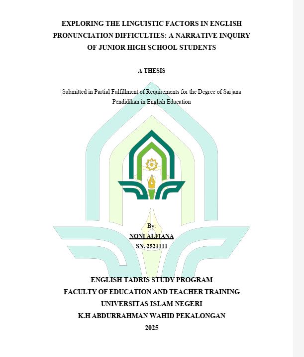Image of Exploring The Linguistic Factors In English Pronunciation Difficulties: A Narrative Inquiry Of Junior High School Students