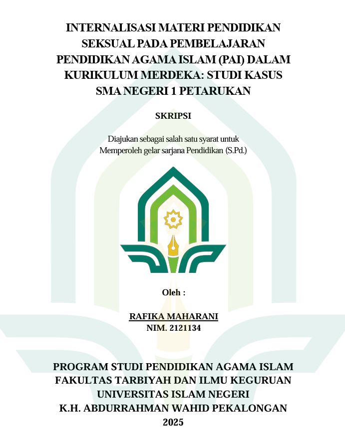 Image of Internalisasi Materi Pendidikan Seksual Pada Pembelajaran Pendidikan Agama Islam (PAI) Dalam Kurikulum Merdeka: Studi Kasus SMA Negeri 1 Petarukan