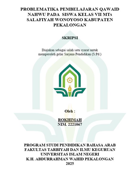 Image of Problematika Pembelajaran Qawaid Nahwu Pada Siswa Kelas VII MTs Salafiyah Wonoyoso Kabupaten Pekalongan