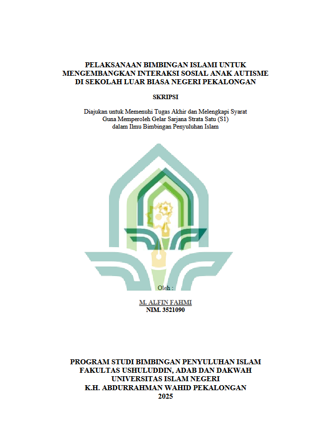 Image of Pelaksanaan Bimbingan Islami untuk Mengembangkan Interaksi Sosial Anak Autisme di Sekolah Luar Biasa Negeri Pekalongan