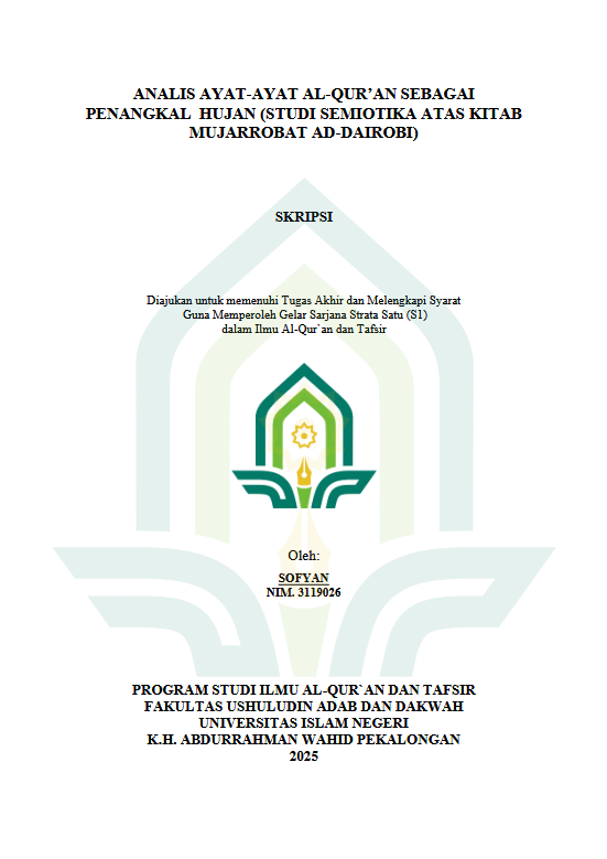 Image of Analisis Ayat-Ayat Al-Qur'an Sebagai Penangkal Hujan (Studi Semiotika Atas Kitab Mujarrobat Ad-Dairobi)