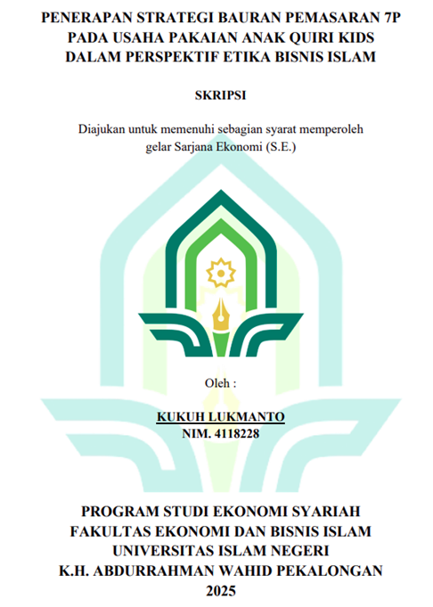 Image of Penerapan Strategi Bauran Pemasaran 7P Pada Usaha Pakaian Anak Quiri Kids Dalam Perspektif Etika Bisnis Islam