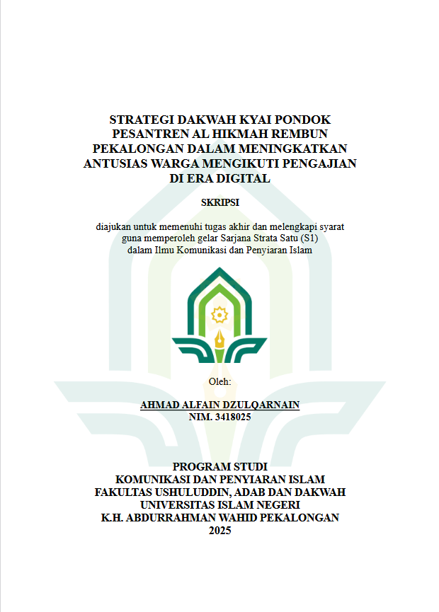 Image of Strategi Dakwah Kyai Pondok Pesantren Al Hikmah Rembun Pekalongan Dalam Meningkatkan Antusias Warga Mengikuti Pengajian Di Era Digital