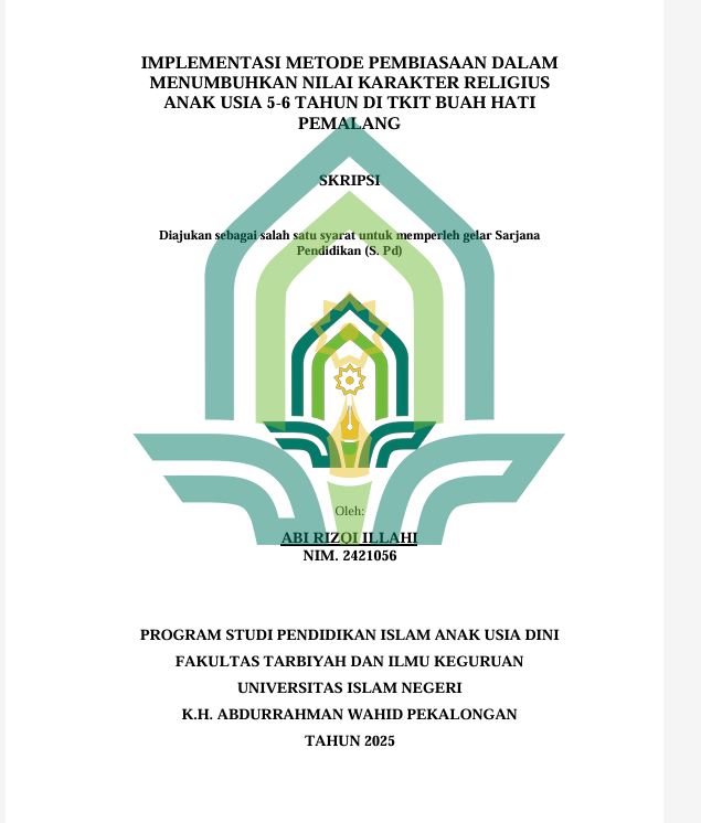 Image of Implementasi Metode Pembahasan Dalam Membentuk Nilai Karakter Religius Anak Usia 5-6 Tahun di TKIT Buah Hati Pemalang
