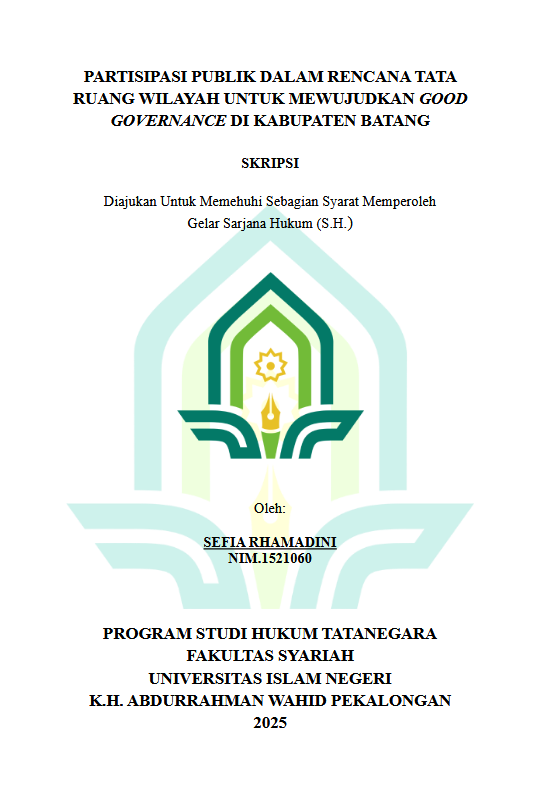 Image of Partisipasi Publik Dalam Rencana Tata Ruang Wilayah Untuk Mewujudkan Good Governance Di Kabupaten Batang