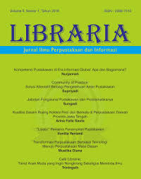 Image of Libraria : Jurnal Ilmu perpustakaan dan Informasi