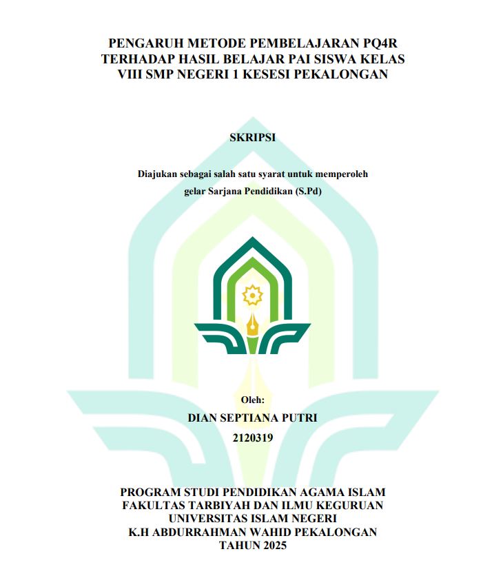 Image of Pengaruh Metode Pembelajaran PQ4R Terhadap Hasil Belajar PAI Siswa Kelas VIII SMP Negeri 1 Kesesi Pekalongan