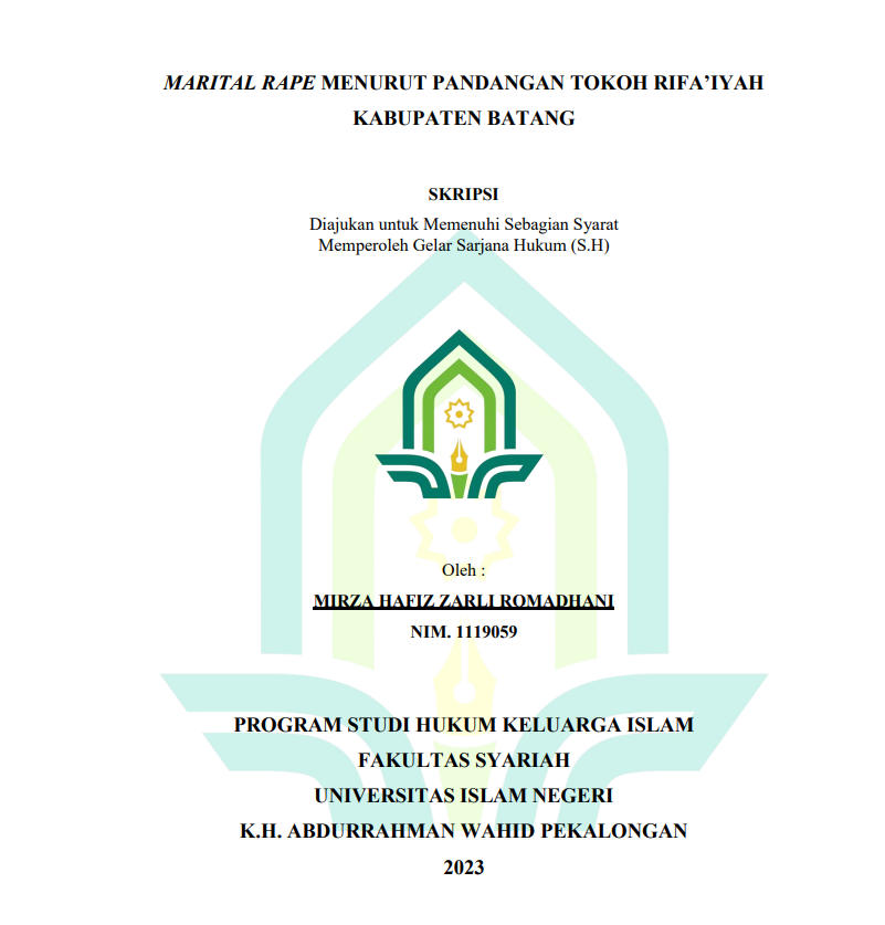 Image of Marital Rape Menurut Pandangan Tokoh Rifa'iyah Kabupaten Batang
