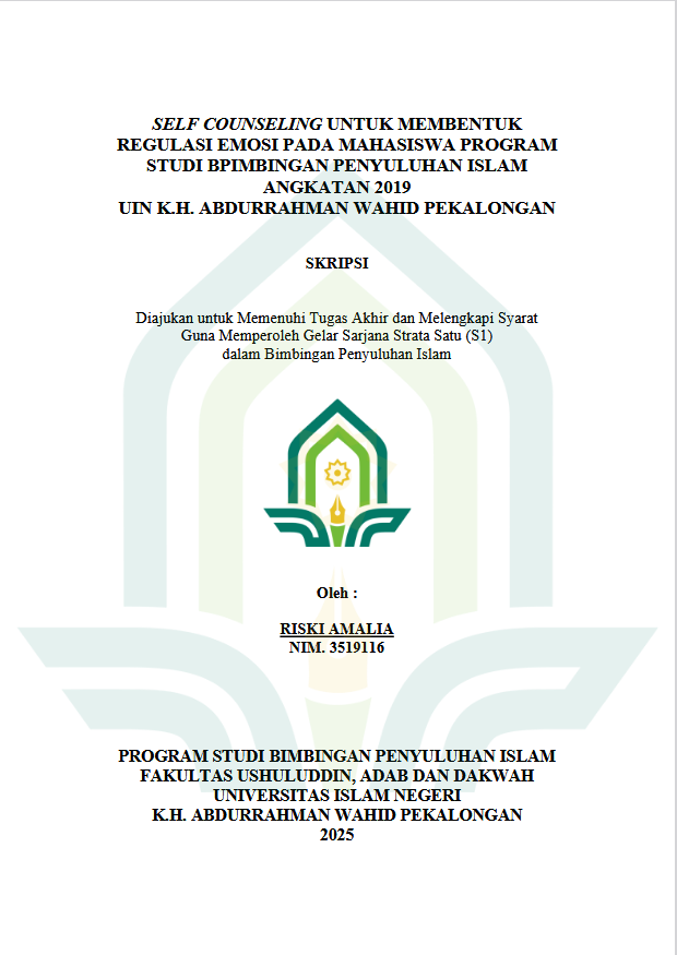 Image of Self Counseling Untuk Membentuk Regulasi Emosi Pada Mahasiswa Program Studi Bimbingan Penyuluhan Islam Angkatan 2019 UIN. K.H. Abdurrahman Wahid Pekalongan