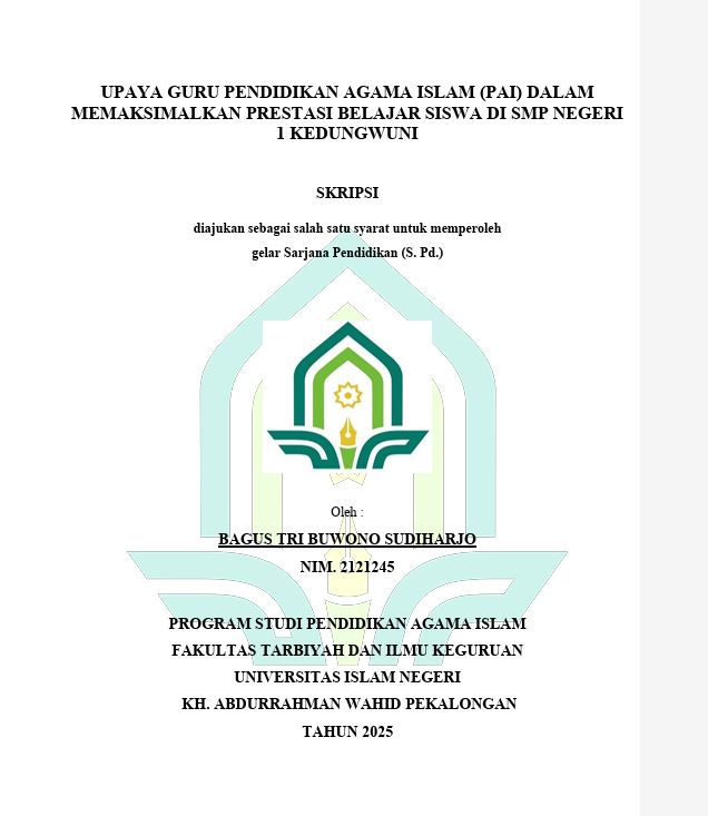 Image of Upaya Guru Pendidikan Agama Islam (PAI) Dalam Memaksimalkan Prestasi Belajar Siswa Di SMP Negeri 1 Kedungwuni