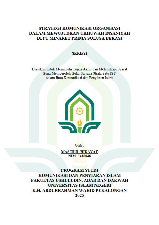 Image of Strategi Komunikasi Organisasi Dalam Mewujudkan Ukhuwah Insaniyah Di PT Minaret Prima Solusa Bekasi