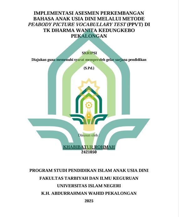 Image of Implementasi Asesmen Perkembangan Bahasa Anak Usia Dini Melalui Metode Peabody Picture Vocabullary Test (PPVT) di TK Dharma Wanita Kedungkebo Pekalongan