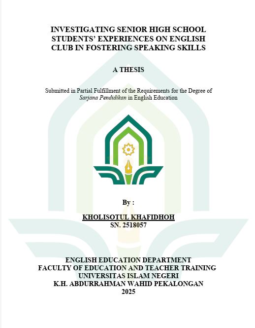 Image of Investigating Senior High School Student's Experiences On English Club In Fostering Speaking Skills