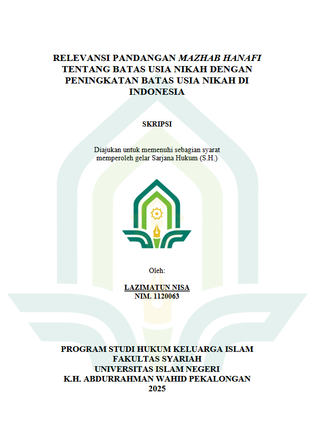 Image of Relevansi Pandangan Mazhab Hanafi Tentang Batas Usia Nikah Dengan Peningkatan Batas Usia Nikah Di Indonesia