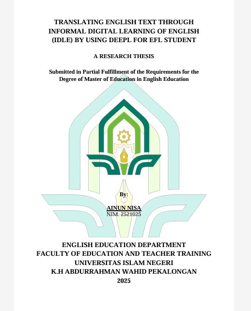 Image of Translating English Text Through Informal Digital Learning Of English (IDLE) By Using Deepl For EFL Student
