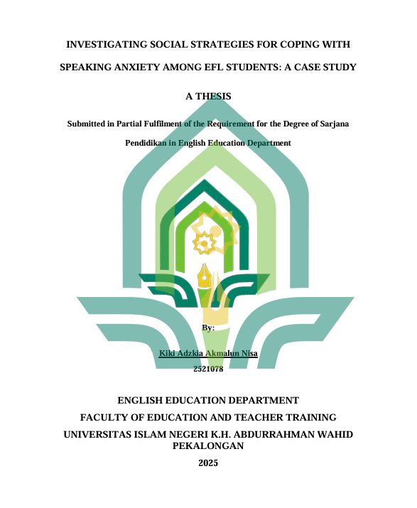 Image of Investigating Social Strategies For Coping With Speaking Anxiety Among Efl Students: A Case Study