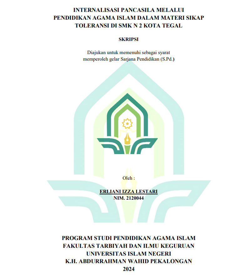 Image of Internalisasi Pancasila Melalui Pendidikan Agama Islam Dalam Materi Sikap Toleransi di SMk N 2 Kota Tegal