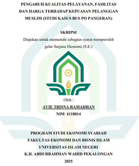 Image of Pengaruh Kualitas Pelayanan, Fasilitas dan Harga Terhadap Kepuasan Pelanggan Muslim (Studi Kasus BUS PO Pangeran)