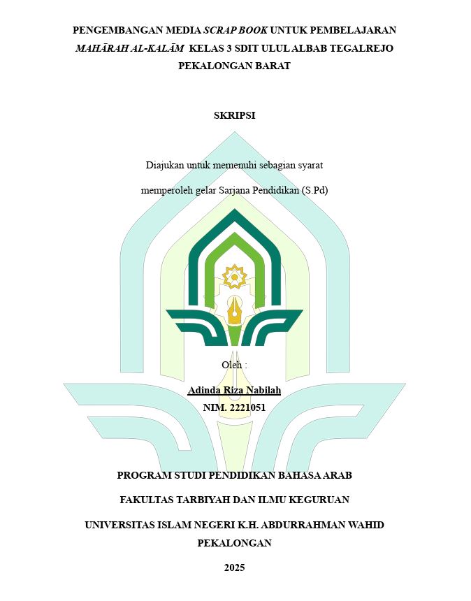 Image of Pengembangan Media Scrap Book Untuk Pembelajaran Maharah Al-Kalam Kelas 3 SDIT Ulul Albab Tegalrejo Pekalongan Barat