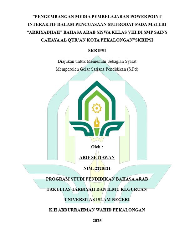 Image of Pengembangan Media Pembelajaran Powerpoint Interaktif Dalam Penguasaan Mufradat Pada Materi 