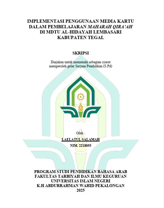 Image of Implementasi Penggunaan Media Kartu Dalam Pembelajaran Maharah Qira'ah Di MDTU Al-Hidayah Lembasari Kabupaten Tegal