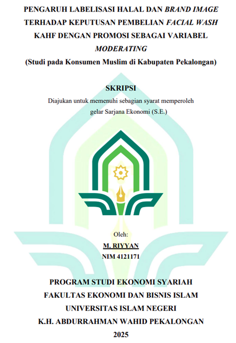 Image of Pengaruh Labelisasi Halal dan Brand Image Terhadap Keputusan Pembelian Facial Wash Kahf Dengan Promosi Sebagai Variabel Moderating (Studi pada Konsumen Muslim di Kabupaten Pekalongan)